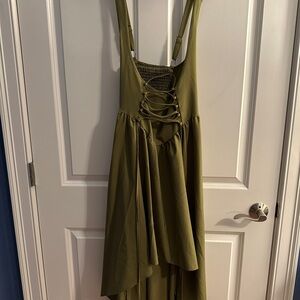 Olive Green Sleeveless Dress